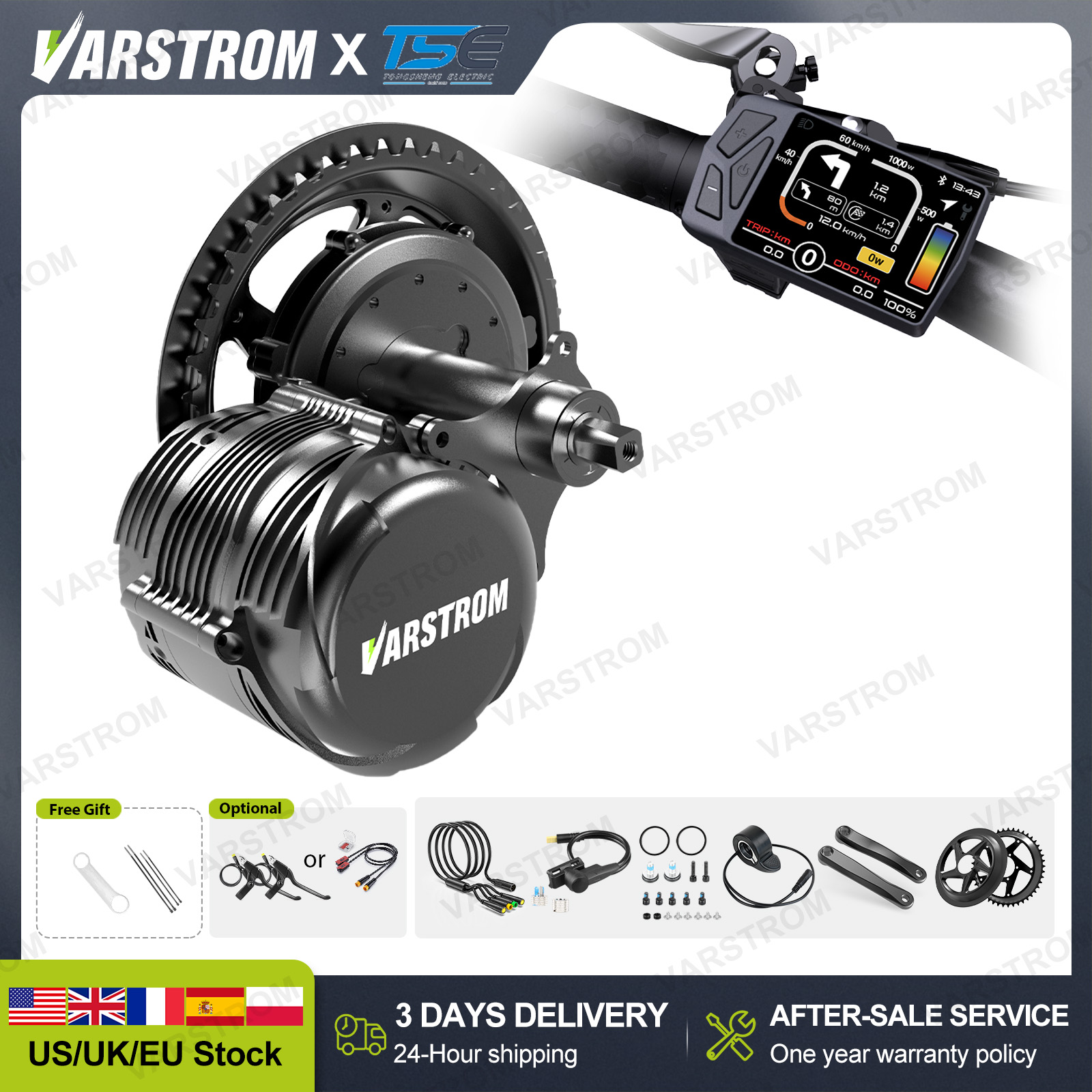 [USA Stock ] Tongsheng 750W TS - Mid Drive Conversion Kit 1000W ulasan dan harga