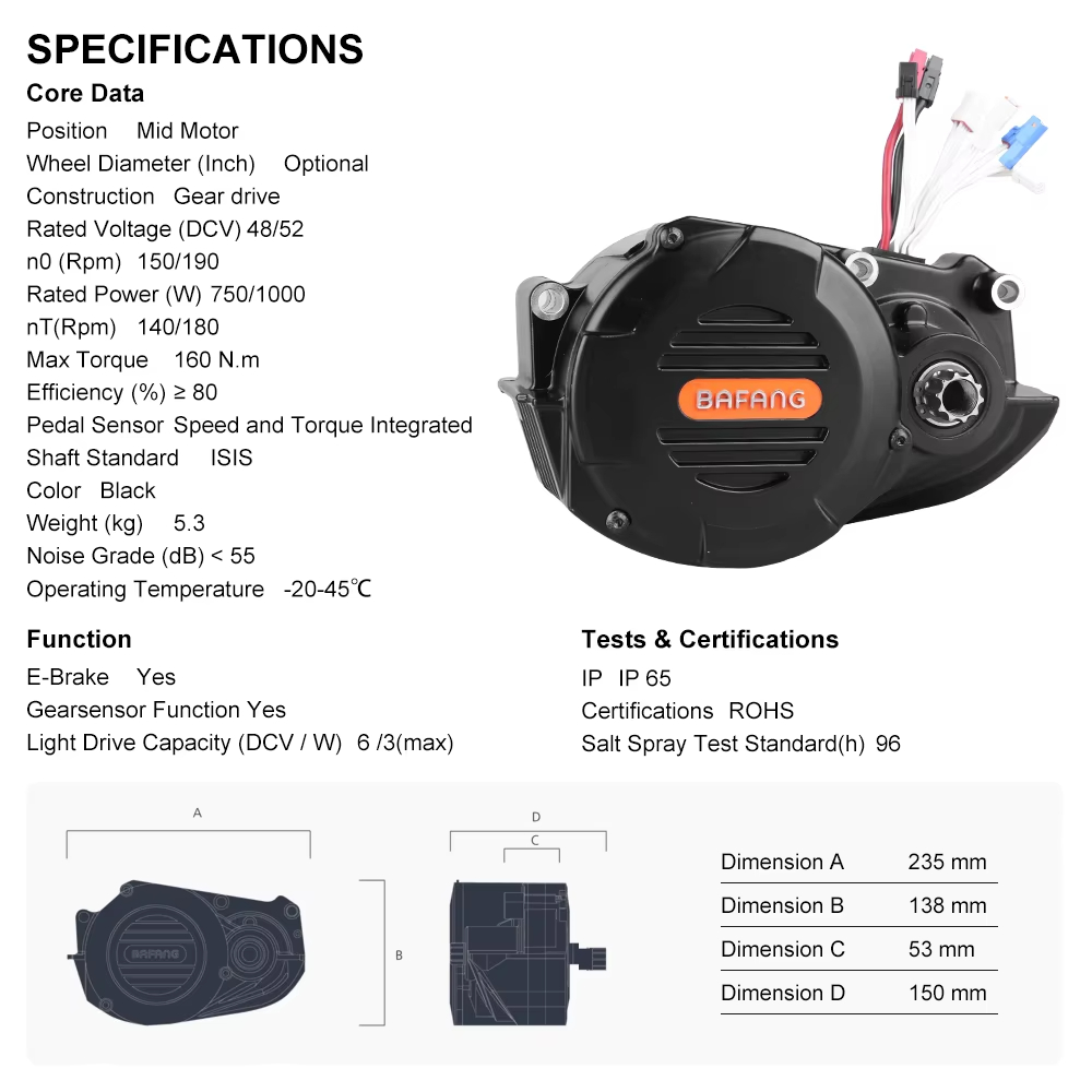 Ebike Bafang M620 G510 48/52V  - Mid Drive Conversion Kit 1000W ulasan dan harga